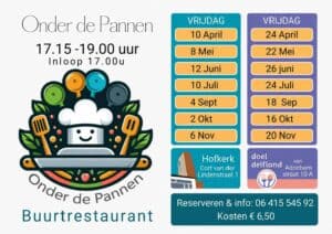 Onder de pannen Agenda Wijziging Let op!